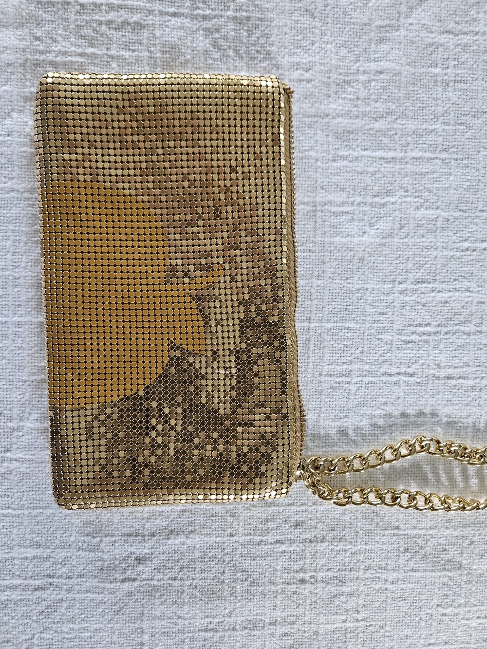 DKNY Gold Mesh Chain Wristlet - Elegant Evening Clutch